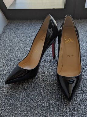 Christian Louboutin Pigalle 100 Patent Leather Pumps